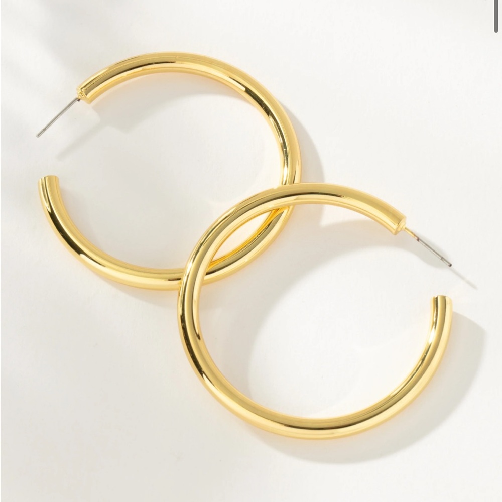 Uncommon James Thick Gold Hoop Earrings